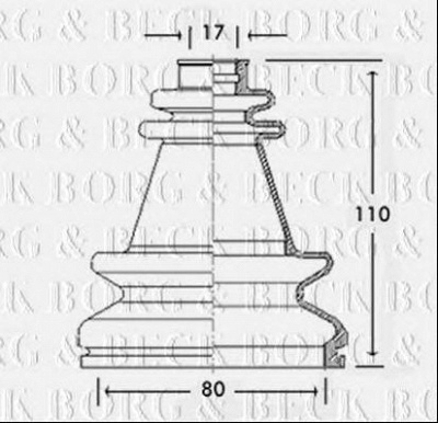 BORG & BECK bcb2502 -  Пыльник, приводной вал